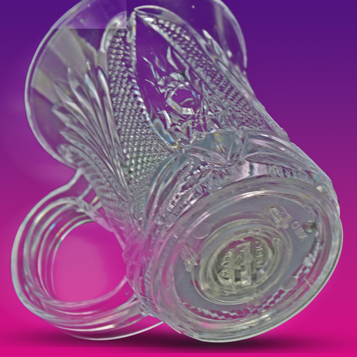 Wukusy flashing LED water cups with handles, illuminated for parties, birthdays, and celebrations, set of 2 for fun home entertainment.