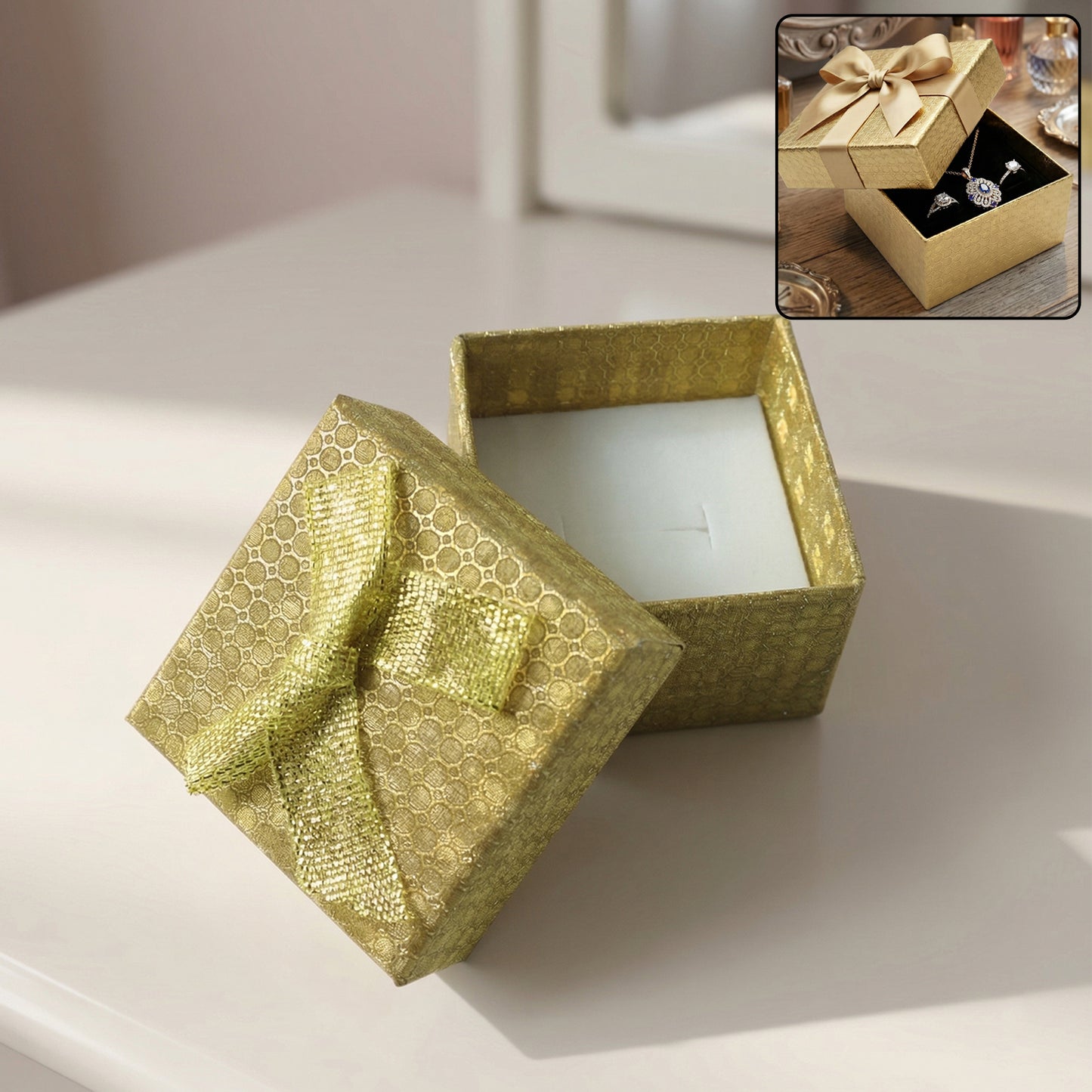 Elegant premium gift box with decorative ribbon from Wukusy, featuring a sleek design and a beautifully tied bow.