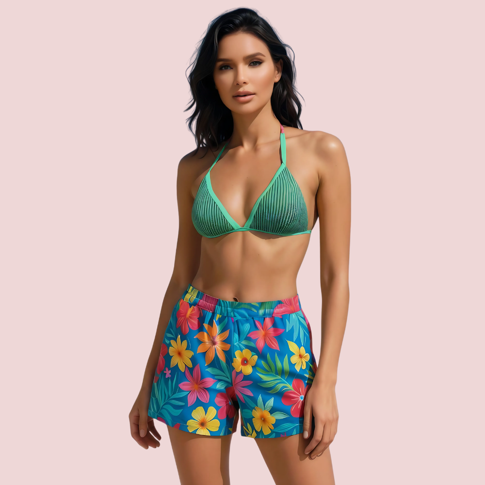 Snazzyway sporty minimalist crochet-look string bikini top with supportive design, perfect for beach or poolside wear.