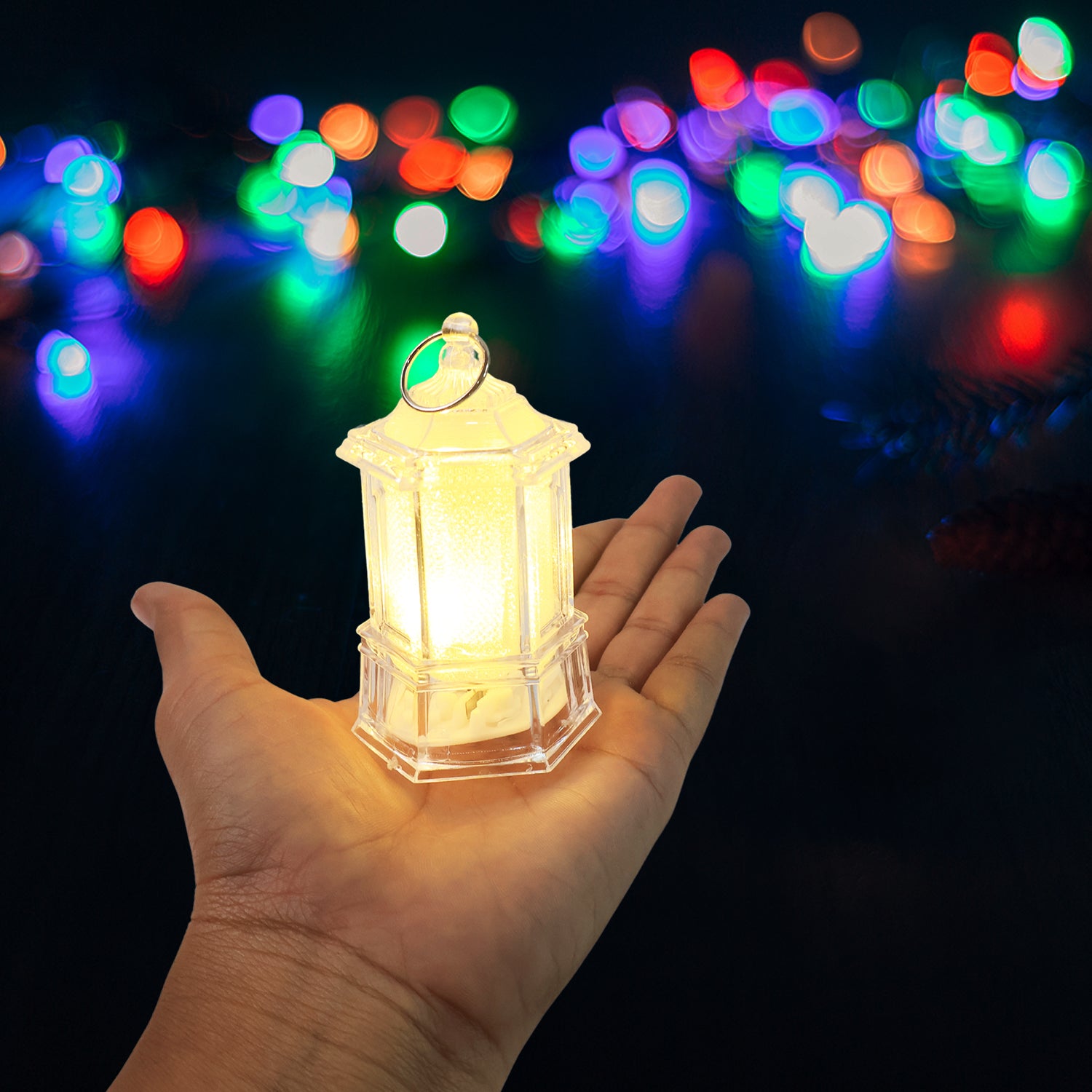 Set of 24 Wukusy LED decorative lantern lights with candles, perfect for cozy home decor and ambient lighting.