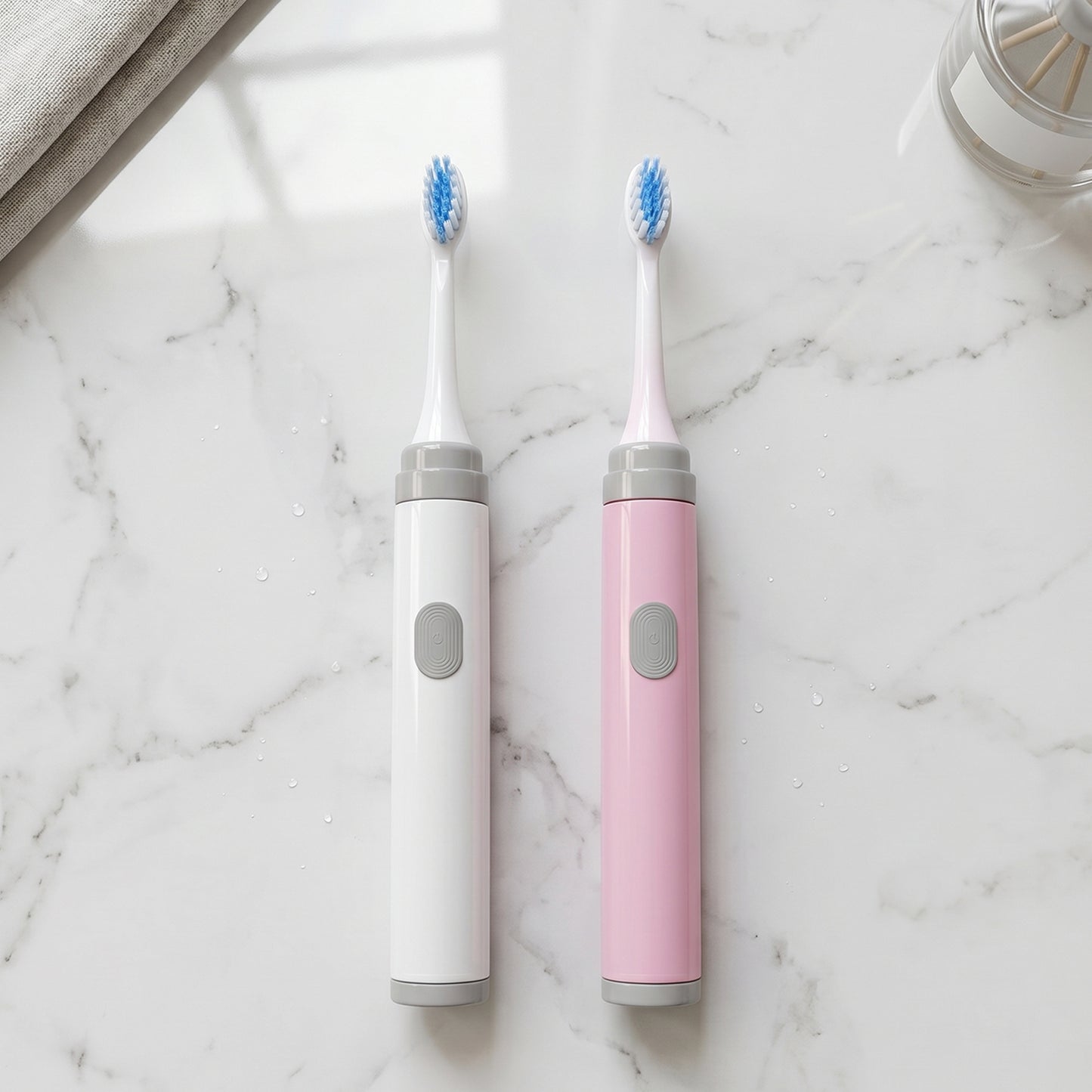 Kids electric toothbrush set by Wukusy with multiple replacement brush heads, featuring colorful toothbrushes for children.