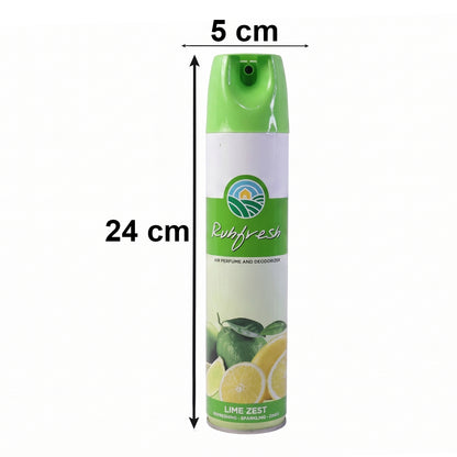Wukusy Lime Zest air freshener spray bottle, 220 ml, with a bright lime and citrus scent, ready for freshening indoor spaces.
