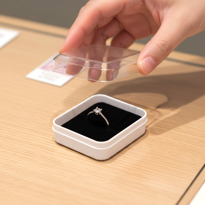 Wukusy mini jewelry storage box for rings and earrings, small accessory organizer with 12 compartments, compact and practical.