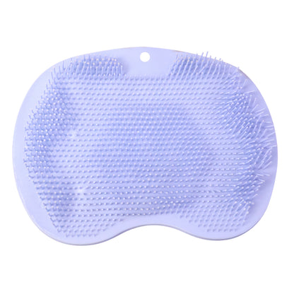Green silicone bath massage cushion with suction cups and exfoliating foot scrubber mat from Wukusy, perfect for relaxing foot care.