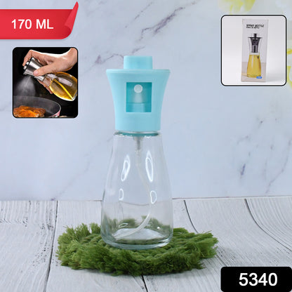 Wukusy 5340 oil and vinegar cruet with spray nozzle, 170ml plastic olive oil dispenser for cooking and dressing.