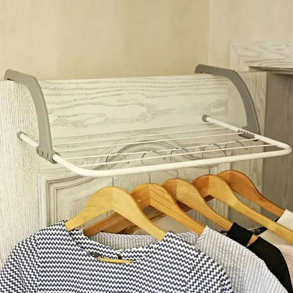 Wukusy metal folding drying rack for clothes, towels, socks, and plant storage, suitable for indoor and outdoor balcony or bathroom use.