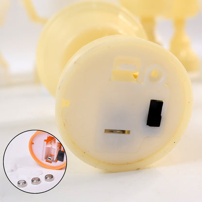 Set of 12 white water sensor LED diyas for home decor, featuring sleek white design and automatic lighting from Wukusy.
