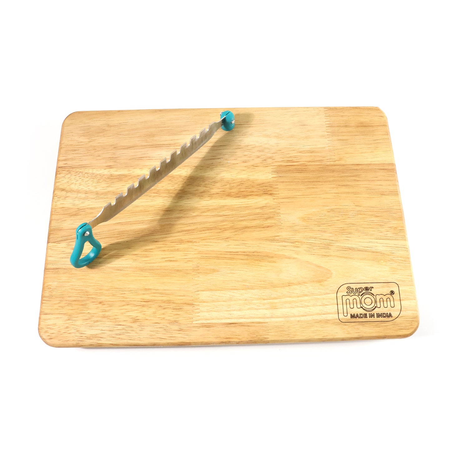 Wukusy Supermom wooden craft cutting and chopping board, rectangular with smooth finish, ideal for kitchen prep and serving.