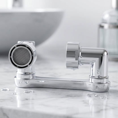 Flexible Faucet Head Extender With Rotating Water Flow For Kitchen Sink (1 Set)