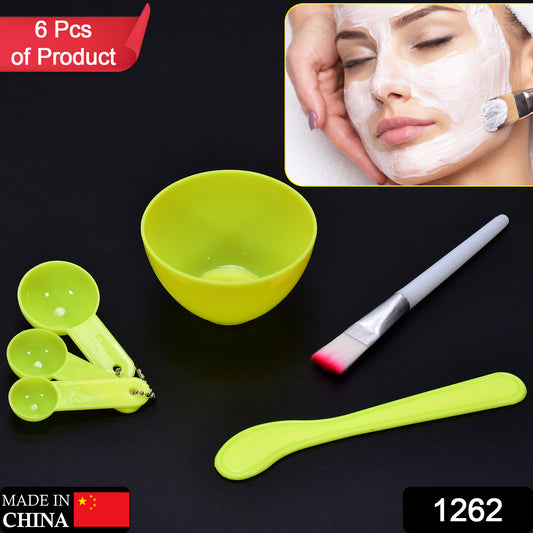 Wukusy 6-piece facial mask bowl set for girls, includes colorful bowls for skincare routines, suitable for health and beauty use.