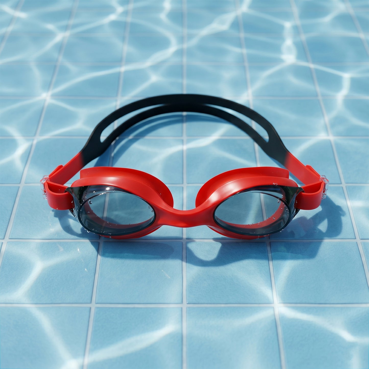Wukusy premium swimming goggles with adjustable strap, clear lenses, and ergonomic design for comfortable water sport use.