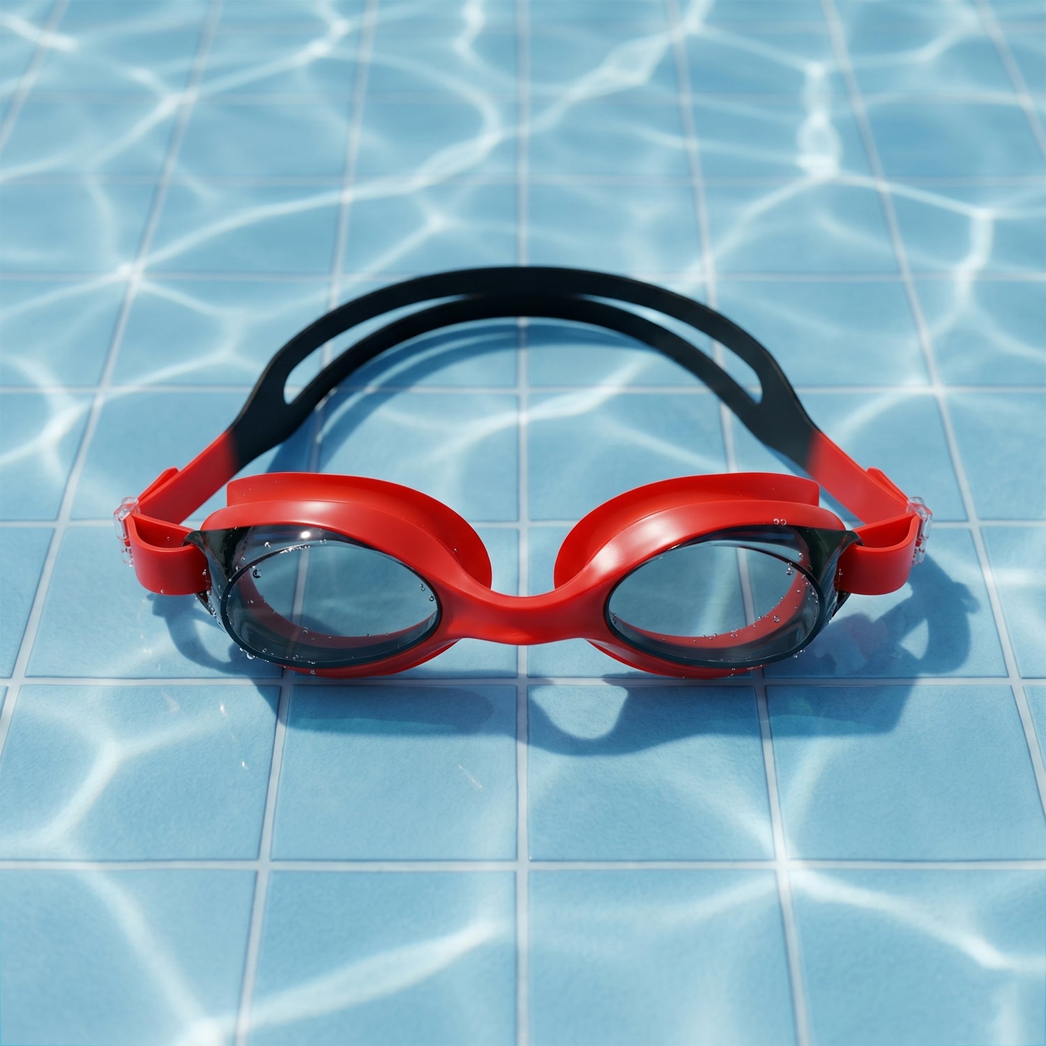 Wukusy premium swimming goggles with adjustable strap, clear lenses, and ergonomic design for comfortable water sport use.