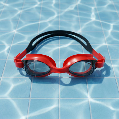 Wukusy premium swimming goggles with adjustable strap, clear lenses, and ergonomic design for comfortable water sport use.