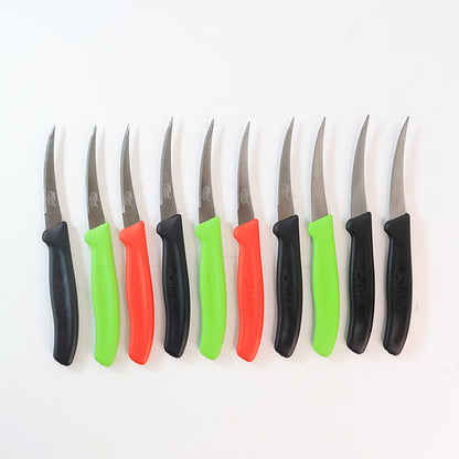 Wukusy Supermom stainless steel lemon knife set with ten knives for kitchen use, featuring ergonomic handles and sharp blades.