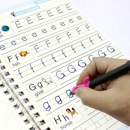 Wukusy 4-piece Magic Copybook set for kids and adults, used for writing important notes during emergencies or daily use.