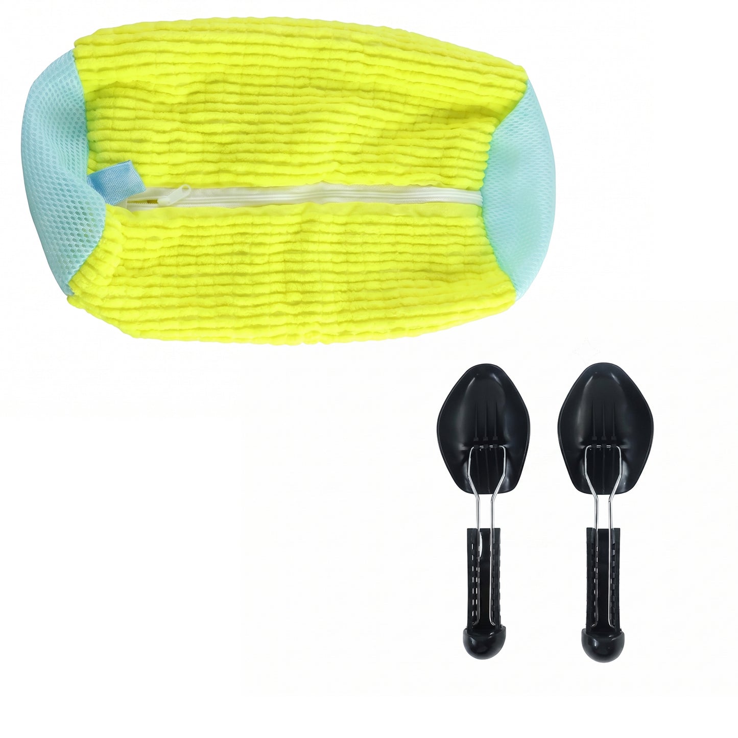Wukusy shoe laundry wash bag with two support inserts for washing machine, designed to protect shoes during laundry.
