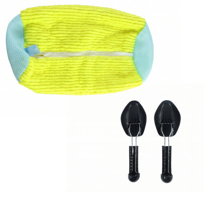 Wukusy shoe laundry wash bag with two support inserts for washing machine, designed to protect shoes during laundry.