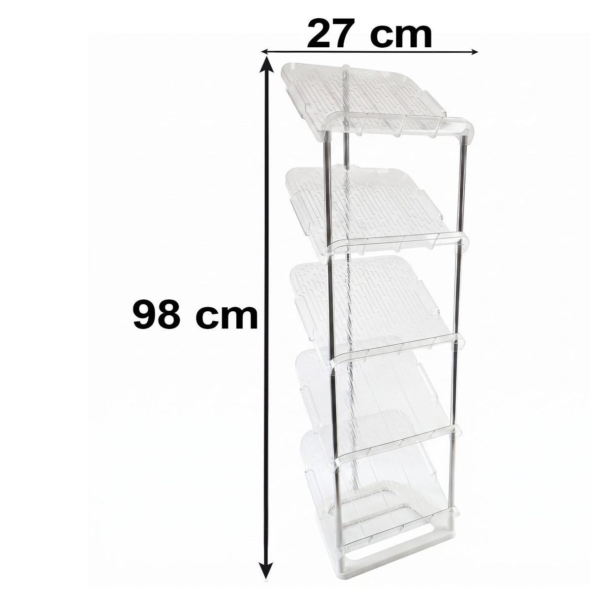 5 Tier Shoe Storage Rack With Slanted Shelves For Entryway Or Home Closet (1 Pc)