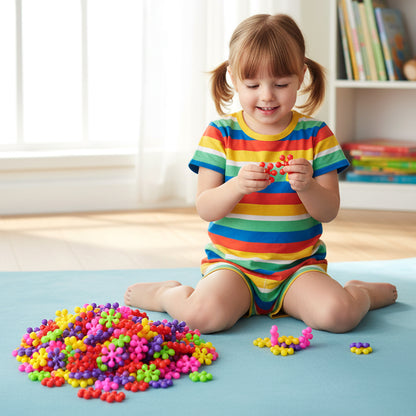 Colorful DIY building blocks toy for kids by Wukusy, featuring creative puzzle pieces for imaginative play and construction.