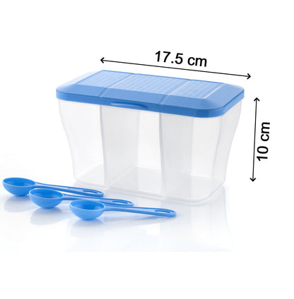 Wukusy 2625 plastic square storage organiser container with 750ml capacity, ideal for kitchen tool and utensil storage.