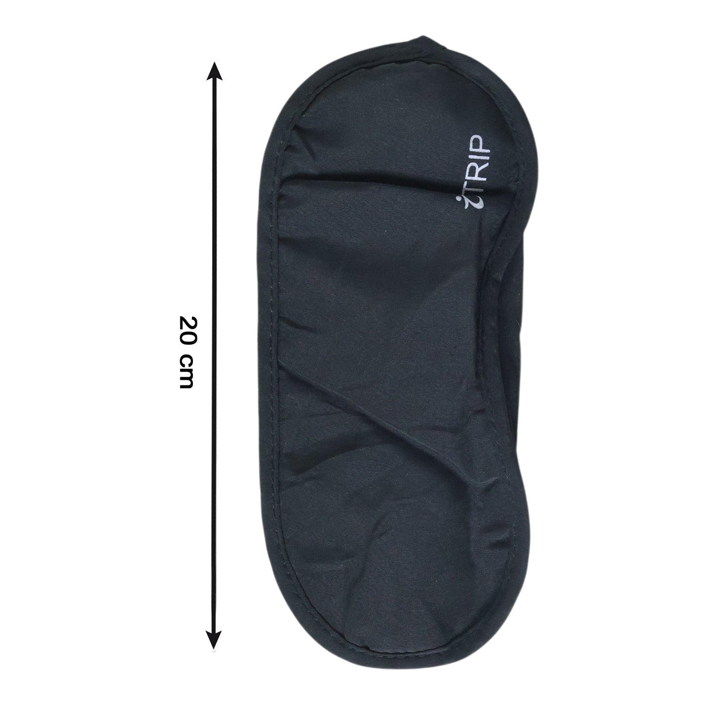 Wukusy premium soft padded sleep eye mask in black, designed for comfort and light blocking during rest or travel.