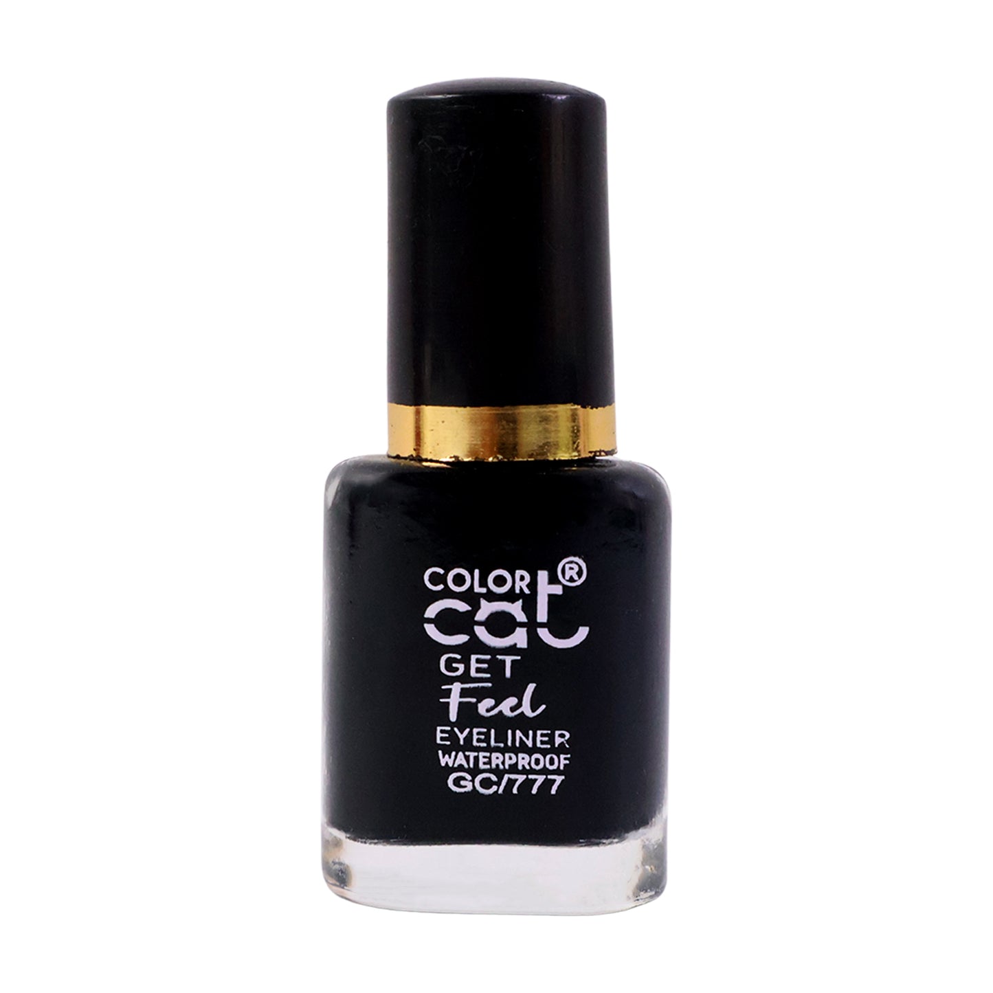 Wukusy Premium Color Cat Get Feel waterproof eyeliner in black, 8 ml, with a sleek pencil design for precise eye makeup application.