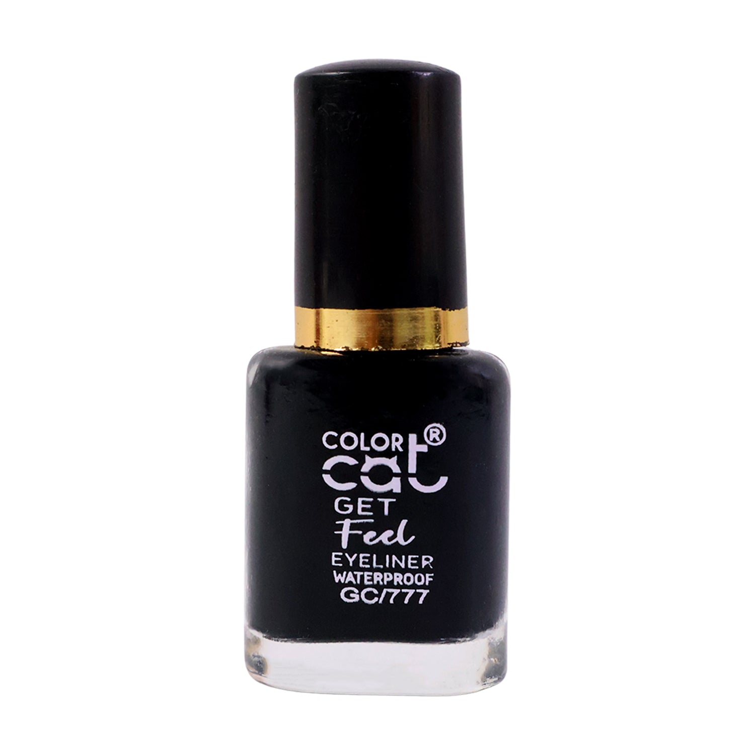 Wukusy Premium Color Cat Get Feel waterproof eyeliner in black, 8 ml, with a sleek pencil design for precise eye makeup application.
