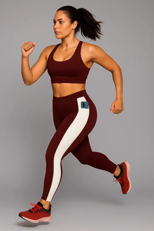 Ekom women's premium yoga tights with mid-waist design, stretchable activewear for workout, girls and women, in a vibrant color