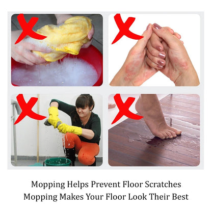 Wukusy Quick Spin Mop with plastic spin bucket and easy wheels for efficient floor cleaning and mopping.