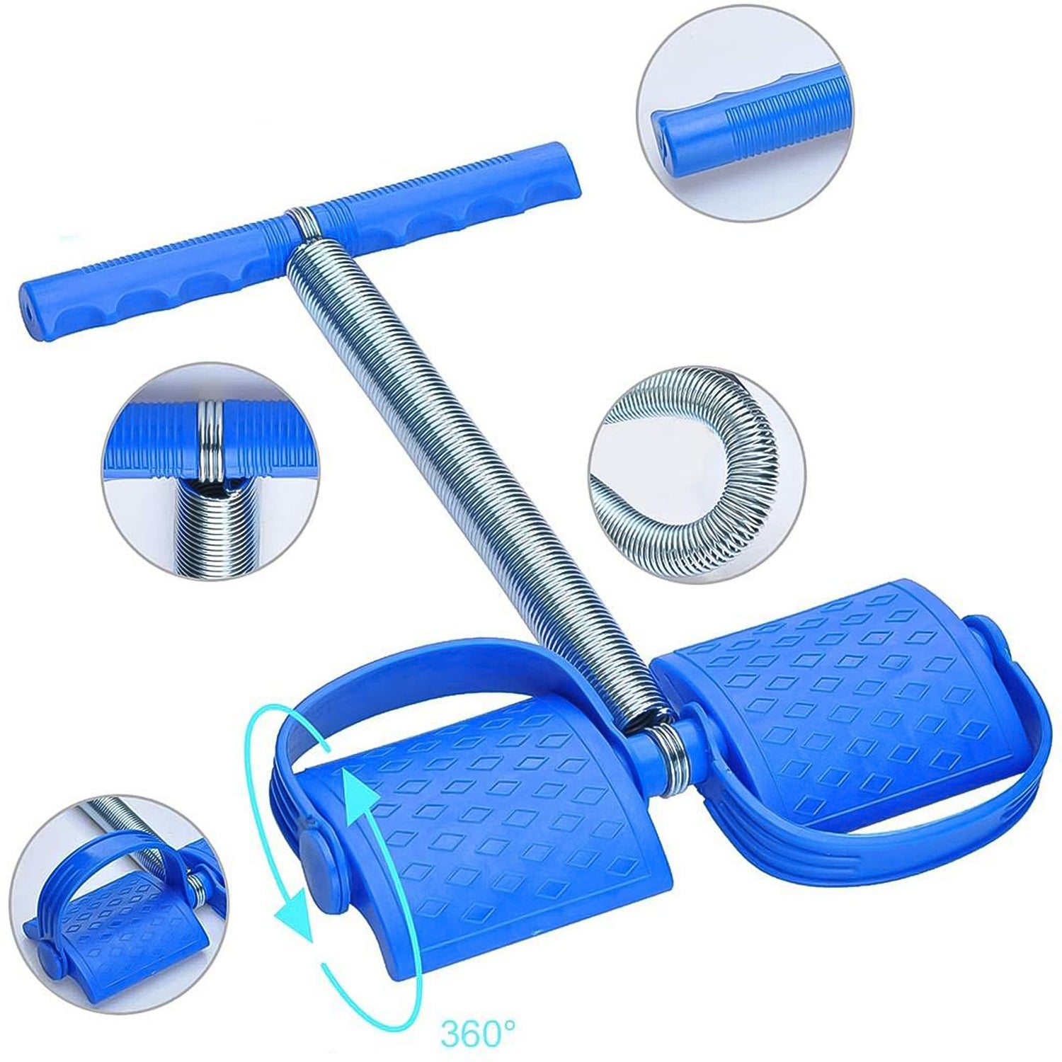 Wukusy spring tension pull rope resistance band for exercise, single spring strap for strength training and physical therapy.