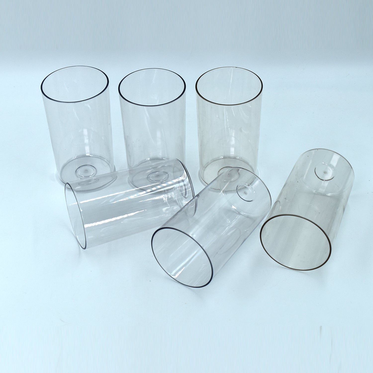 Set of six Wukusy Ganesh glass tumblers, 350ml each, for home and kitchen use, featuring detailed Ganesh artwork.