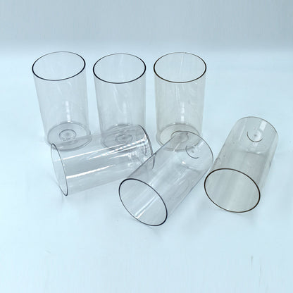 Set of six Wukusy Ganesh glass tumblers, 350ml each, for home and kitchen use, featuring detailed Ganesh artwork.