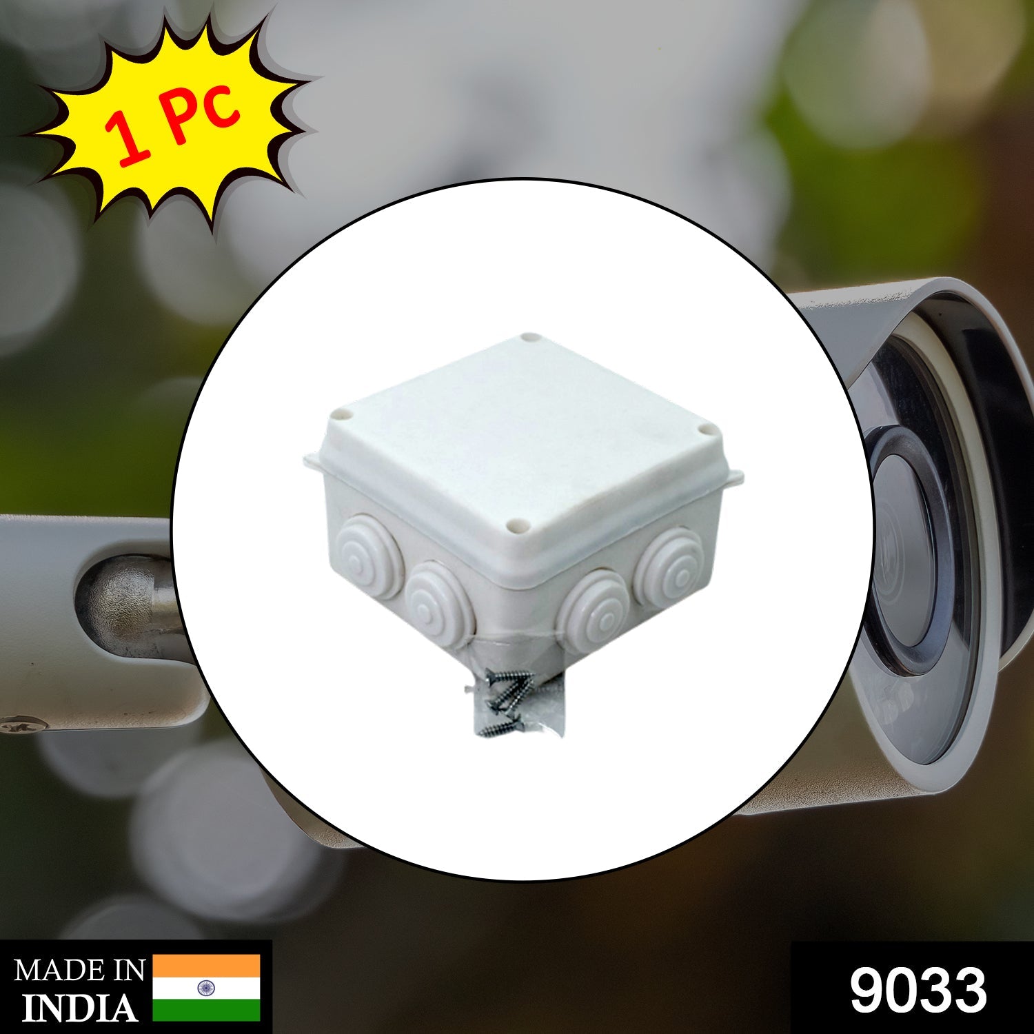 Wukusy 9033 square fancy box for CCTV storage, protecting cameras from damage in home improvement applications.
