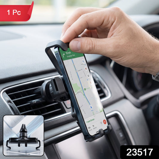 Wukusy plastic car mobile phone holder with air vent mount, 360-degree rotating, designed for easy hands-free phone use in vehicle.