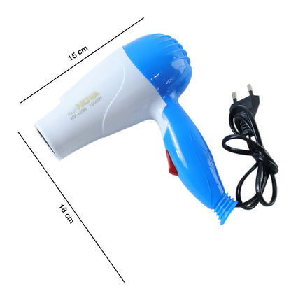 Wukusy foldable 1000W hair dryer with dual speed settings, compact design, and foldable handle for easy storage and travel.