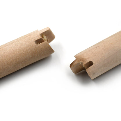 Wooden suit hanger by Wukusy with smooth finish, designed for hanging coats and suits, showcasing a sturdy and elegant design
