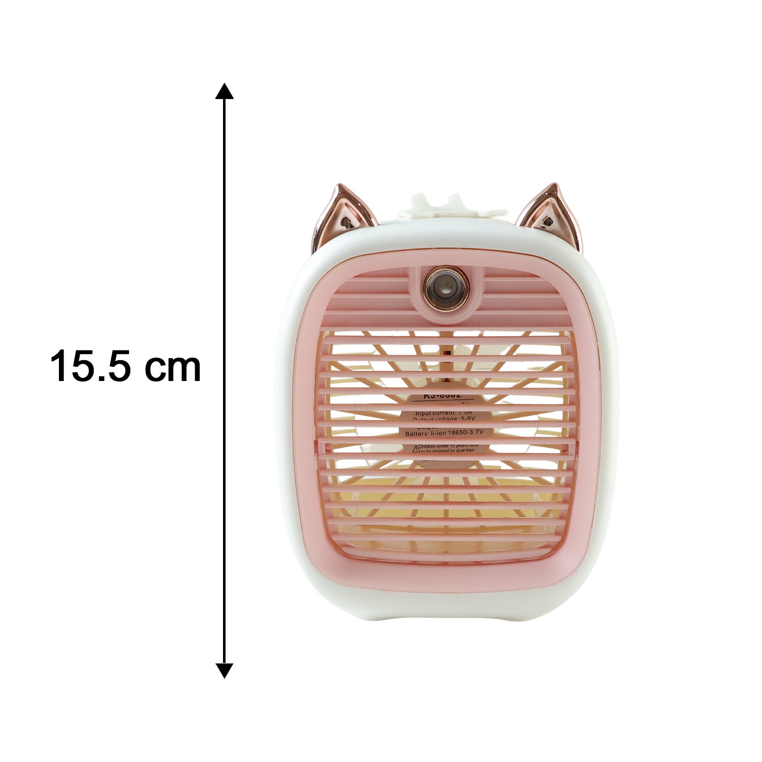 Wukusy portable mini air cooler fan with spray mist function, compact device with adjustable vents and mist spray for cooling.