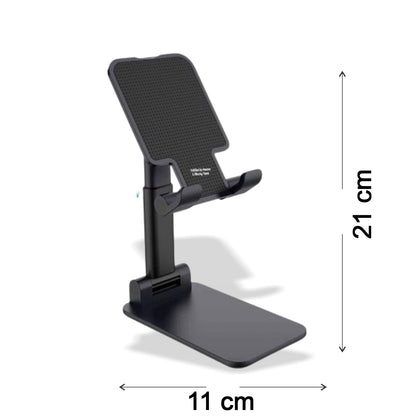 Wukusy 6032 foldable mobile stand with adjustable angle, desktop holder for smartphones, lightweight mobile accessories.