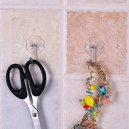 Wukusy 1689 stainless steel multipurpose small wall hooks for home improvement, strong adhesive hooks for hanging items.