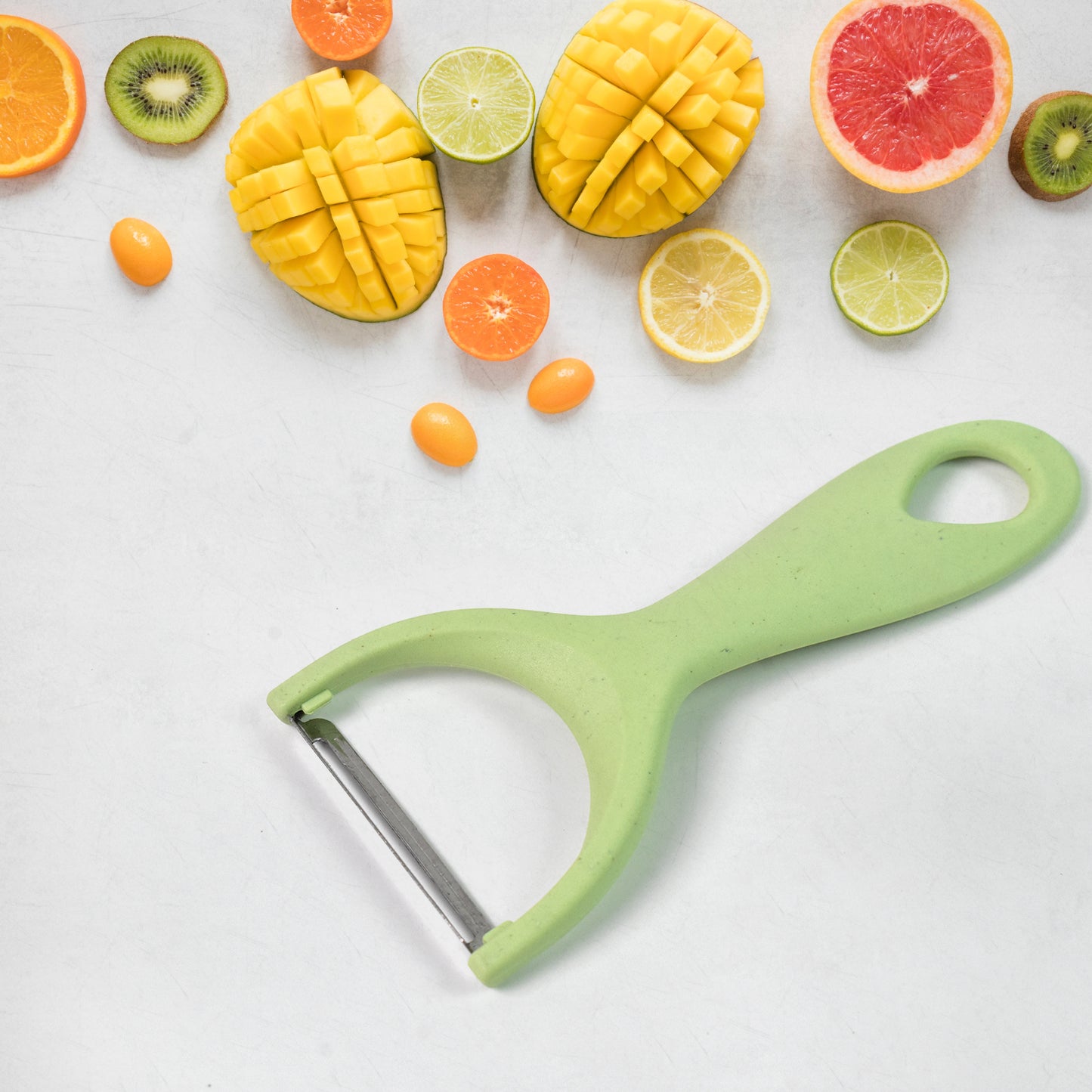 Wukusy 6-piece colorful kitchen knives set with stainless steel blades and ergonomic handles for home cooking.