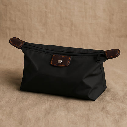 Wukusy premium multipurpose travel bag organizer pouch with multiple compartments for toiletries, accessories, and essentials.