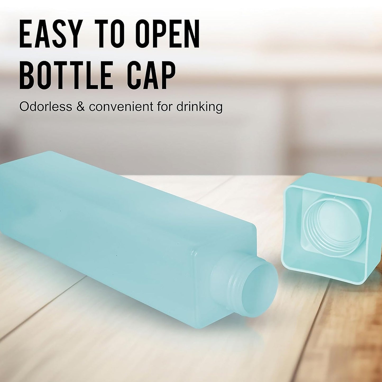 Wukusy 1000ml large capacity plastic water bottle with wide mouth, leakproof, BPA-free, lightweight, suitable for gym, home, or office use.