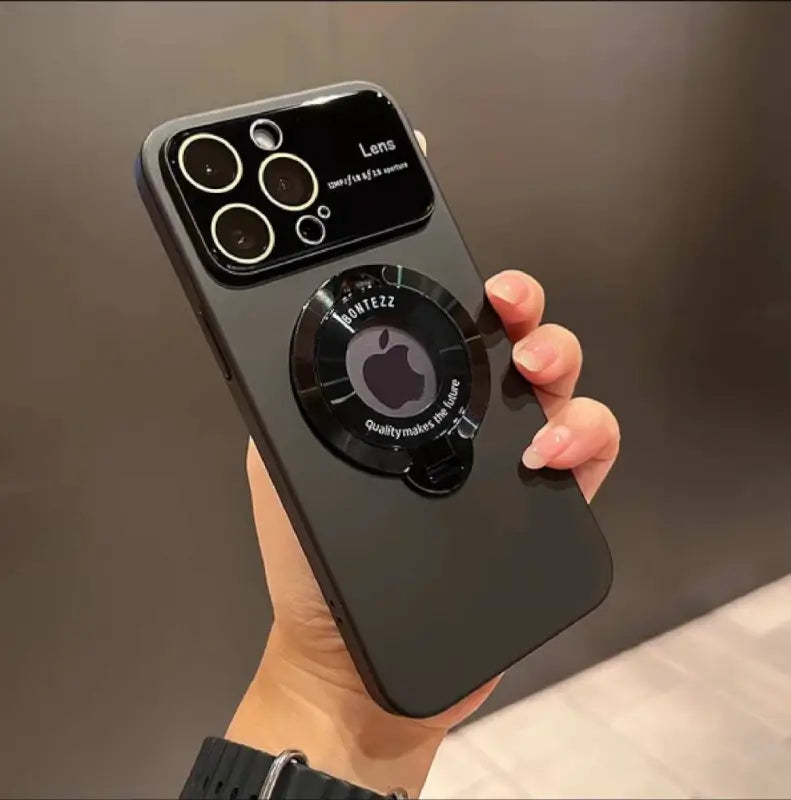 Black iPhone 15 Pro Max slim protective mobile cover, designed for stylish protection of the smartphone.