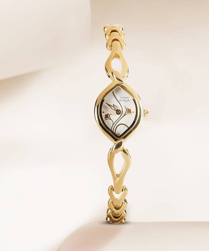 Titan analog women's watch with a silver dial and stainless steel band, from the Drpshippr men's collection.