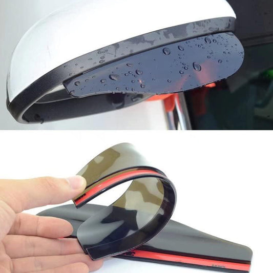 Wukusy 1 pair automotive rain protector rain blades for car rearview mirrors, flexible rainproof cover and decoration accessories.