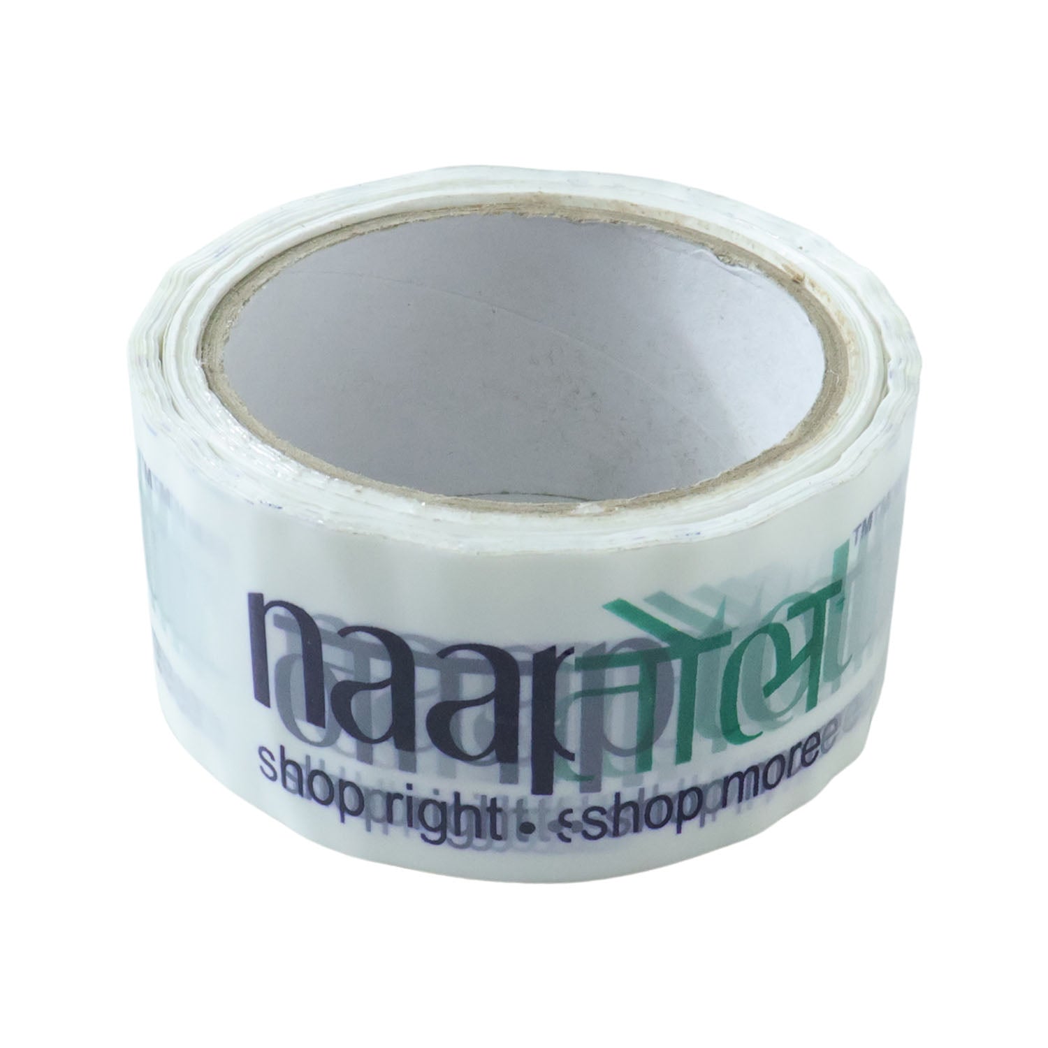 Wukusy Naaptol printed heavy duty packaging tape 100x50 mm applied for secure parcel sealing.