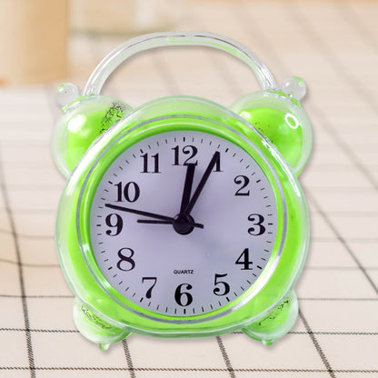 Wukusy Classic Quartz Alarm Clock showing time, with a round face and traditional design for home improvement.