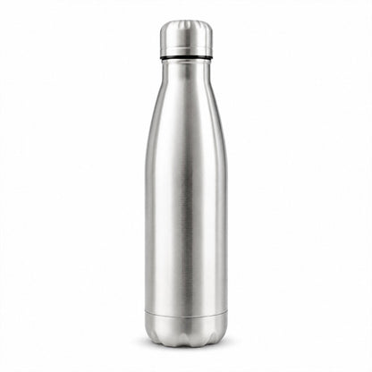 Wukusy stainless steel leak-proof water bottle, 500ml, with a sleek design suitable for gym, school, and office use.