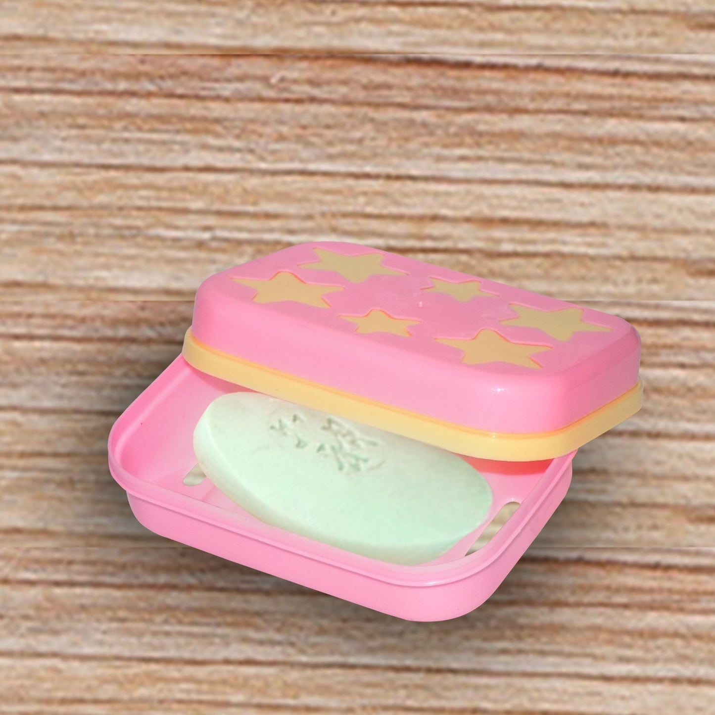 Star-shaped Wukusy soap case holder for bathroom, designed to hold soap securely with a decorative self-design shape.
