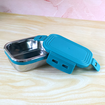 Wukusy Apex stainless steel mini stack plate food container, 200ml, ideal for home and kitchen use, with a sleek, compact design.